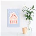 Picture of Blue Gingerbread House _GroupedProduct_Rectangle_Portrait_Canvas_
