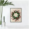Picture of Holly Wreath _GroupedProduct_Rectangle_Portrait_Canvas_Framed_