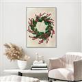 Picture of Holly Wreath _GroupedProduct_Rectangle_Portrait_Canvas_Framed_