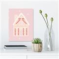 Picture of Pink Gingerbread House _GroupedProduct_Rectangle_Portrait_Unframed_Print_Only_