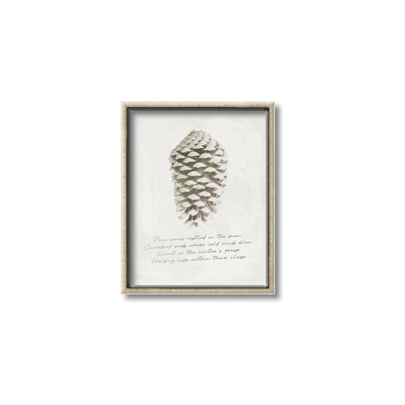 Picture of Pinecone Tidings I _GroupedProduct_Rectangle_Portrait_Canvas_Framed_