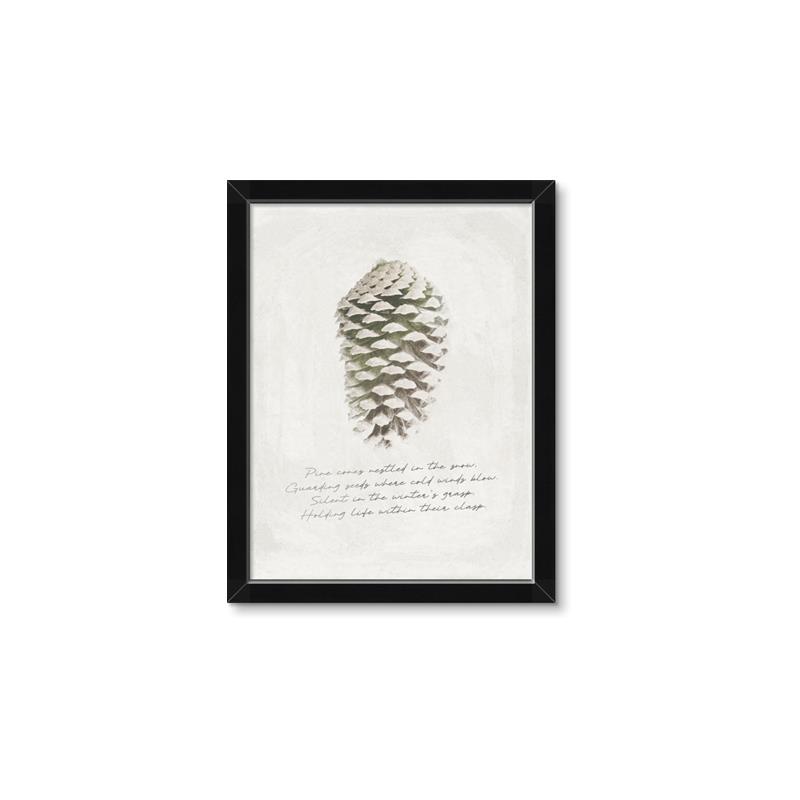 Picture of Pinecone Tidings I _GroupedProduct_Rectangle_Portrait_Framed_Matted_