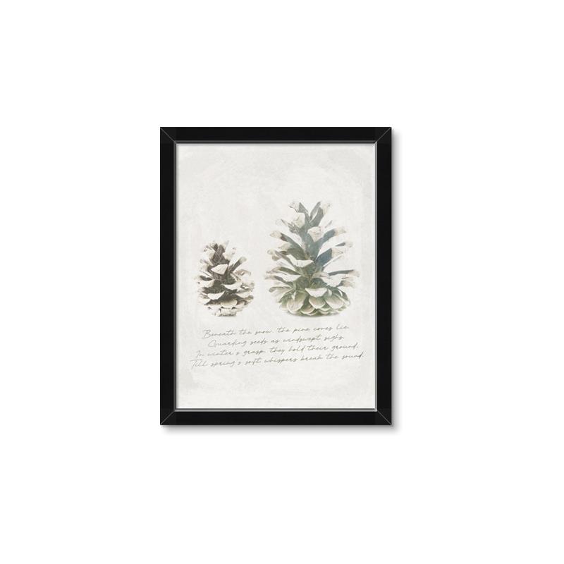 Picture of Pinecone Tidings II _GroupedProduct_Rectangle_Portrait_Framed_Matted_