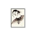 Picture of Feminine Flourish in Ink _GroupedProduct_Rectangle_Portrait_Canvas_Framed_