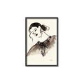 Picture of Feminine Flourish in Ink _GroupedProduct_Rectangle_Portrait_Canvas_Framed_