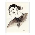 Picture of Feminine Flourish in Ink _GroupedProduct_Rectangle_Portrait_Canvas_Framed_