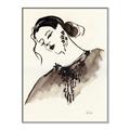 Picture of Feminine Flourish in Ink _GroupedProduct_Rectangle_Portrait_Canvas_Framed_
