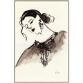 Picture of Feminine Flourish in Ink _GroupedProduct_Rectangle_Portrait_Canvas_Framed_