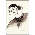 Picture of Feminine Flourish in Ink _GroupedProduct_Rectangle_Portrait_Canvas_Framed_