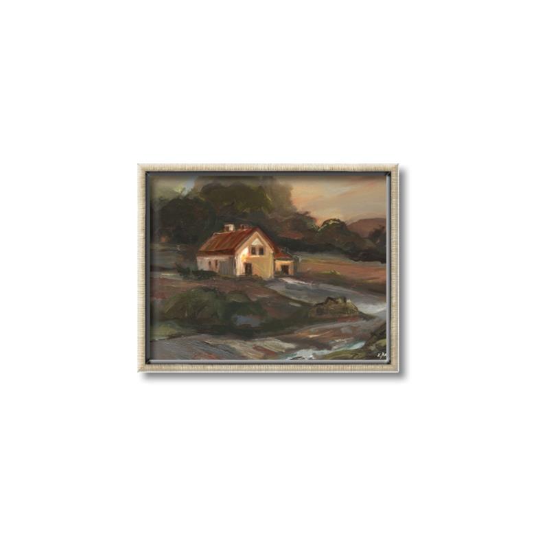 Picture of Shadows of the Old Barn _GroupedProduct_Rectangle_Landscape_Canvas_Framed_