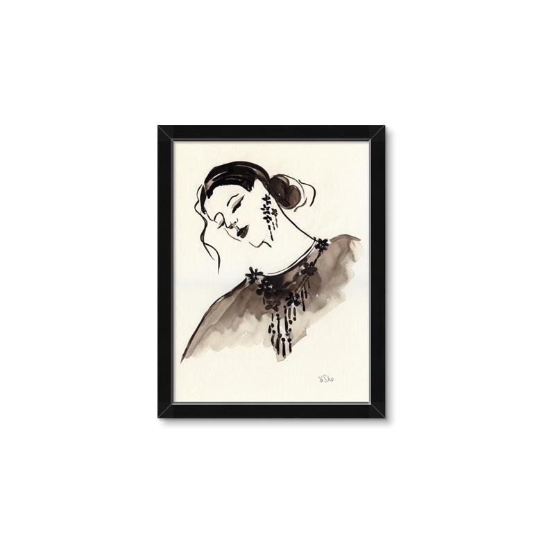 Picture of Feminine Flourish in Ink _GroupedProduct_Rectangle_Portrait_Framed_Matted_