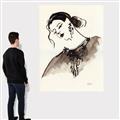 Picture of Feminine Flourish in Ink _GroupedProduct_Rectangle_Portrait_Canvas_