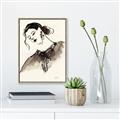 Picture of Feminine Flourish in Ink _GroupedProduct_Rectangle_Portrait_Canvas_Framed_