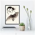 Picture of Feminine Flourish in Ink _GroupedProduct_Rectangle_Portrait_Canvas_Framed_