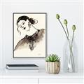 Picture of Feminine Flourish in Ink _GroupedProduct_Rectangle_Portrait_Canvas_Framed_