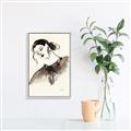 Picture of Feminine Flourish in Ink _GroupedProduct_Rectangle_Portrait_Canvas_Framed_