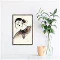 Picture of Feminine Flourish in Ink _GroupedProduct_Rectangle_Portrait_Canvas_Framed_