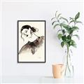Picture of Feminine Flourish in Ink _GroupedProduct_Rectangle_Portrait_Canvas_Framed_