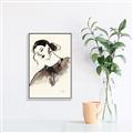 Picture of Feminine Flourish in Ink _GroupedProduct_Rectangle_Portrait_Canvas_Framed_