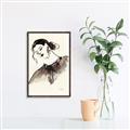 Picture of Feminine Flourish in Ink _GroupedProduct_Rectangle_Portrait_Canvas_Framed_
