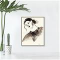 Picture of Feminine Flourish in Ink _GroupedProduct_Rectangle_Portrait_Canvas_Framed_