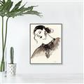 Picture of Feminine Flourish in Ink _GroupedProduct_Rectangle_Portrait_Canvas_Framed_
