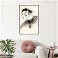 Picture of Feminine Flourish in Ink _GroupedProduct_Rectangle_Portrait_Canvas_Framed_