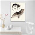 Picture of Feminine Flourish in Ink _GroupedProduct_Rectangle_Portrait_Canvas_Framed_