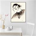 Picture of Feminine Flourish in Ink _GroupedProduct_Rectangle_Portrait_Canvas_Framed_