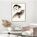 Picture of Feminine Flourish in Ink _GroupedProduct_Rectangle_Portrait_Canvas_Framed_