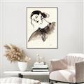 Picture of Feminine Flourish in Ink _GroupedProduct_Rectangle_Portrait_Canvas_Framed_