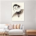 Picture of Feminine Flourish in Ink _GroupedProduct_Rectangle_Portrait_Canvas_Framed_