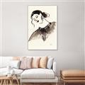 Picture of Feminine Flourish in Ink _GroupedProduct_Rectangle_Portrait_Canvas_Framed_