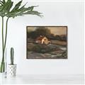 Picture of Shadows of the Old Barn _GroupedProduct_Rectangle_Landscape_Canvas_Framed_
