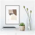 Picture of Mocha Symmetry I _GroupedProduct_Rectangle_Portrait_Canvas_Framed_