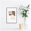 Picture of Mocha Symmetry I _GroupedProduct_Rectangle_Portrait_Canvas_Framed_