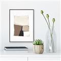Picture of Mocha Symmetry II _GroupedProduct_Rectangle_Portrait_Canvas_Framed_