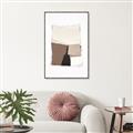 Picture of Mocha Symmetry II _GroupedProduct_Rectangle_Portrait_Canvas_Framed_