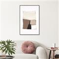 Picture of Mocha Symmetry II _GroupedProduct_Rectangle_Portrait_Canvas_Framed_
