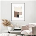 Picture of Mocha Symmetry II _GroupedProduct_Rectangle_Portrait_Canvas_Framed_