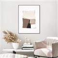 Picture of Mocha Symmetry II _GroupedProduct_Rectangle_Portrait_Canvas_Framed_