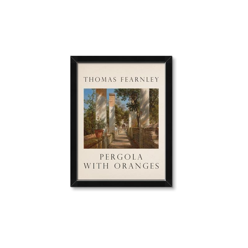 Picture of Pergola with Oranges _GroupedProduct_Rectangle_Portrait_Framed_Matted_