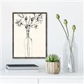 Picture of Sketched Flower _GroupedProduct_Rectangle_Portrait_Canvas_Framed_