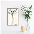Picture of Sketched Flower _GroupedProduct_Rectangle_Portrait_Canvas_Framed_