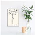 Picture of Sketched Flower _GroupedProduct_Rectangle_Portrait_Canvas_Framed_
