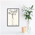 Picture of Sketched Flower _GroupedProduct_Rectangle_Portrait_Canvas_Framed_