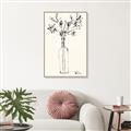 Picture of Sketched Flower _GroupedProduct_Rectangle_Portrait_Canvas_Framed_