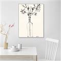 Picture of Sketched Flower _GroupedProduct_Rectangle_Portrait_Canvas_Framed_