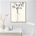 Picture of Sketched Flower _GroupedProduct_Rectangle_Portrait_Canvas_Framed_