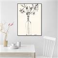 Picture of Sketched Flower _GroupedProduct_Rectangle_Portrait_Canvas_Framed_